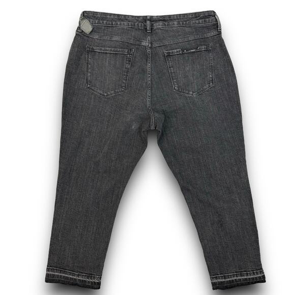 NEW ANA Womens High Rise Straight Jeans Black Dark Rinse Denim Plus Size 18W - Picture 5 of 8